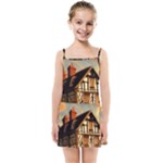 Village House Cottage Medieval Timber Tudor Split timber Frame Architecture Town Twilight Chimney Kids  Summer Sun Dress