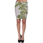 Watercolor Leaves Branch Nature Plant Growing Still Life Botanical Study Bodycon Skirt