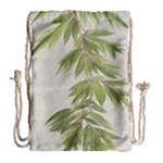 Watercolor Leaves Branch Nature Plant Growing Still Life Botanical Study Drawstring Bag (Large)