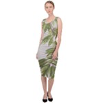 Watercolor Leaves Branch Nature Plant Growing Still Life Botanical Study Sleeveless Pencil Dress