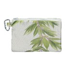 Watercolor Leaves Branch Nature Plant Growing Still Life Botanical Study Canvas Cosmetic Bag (Medium)