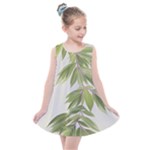 Watercolor Leaves Branch Nature Plant Growing Still Life Botanical Study Kids  Summer Dress