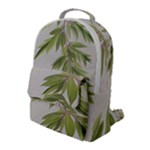 Watercolor Leaves Branch Nature Plant Growing Still Life Botanical Study Flap Pocket Backpack (Large)