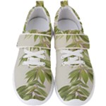 Watercolor Leaves Branch Nature Plant Growing Still Life Botanical Study Men s Velcro Strap Shoes