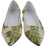 Watercolor Leaves Branch Nature Plant Growing Still Life Botanical Study Women s Block Heels 