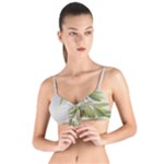 Watercolor Leaves Branch Nature Plant Growing Still Life Botanical Study Tie Up Cut Bikini Top