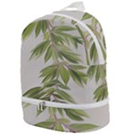 Watercolor Leaves Branch Nature Plant Growing Still Life Botanical Study Zip Bottom Backpack
