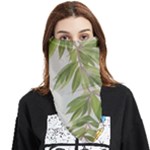 Watercolor Leaves Branch Nature Plant Growing Still Life Botanical Study Face Covering Bandana (Triangle)