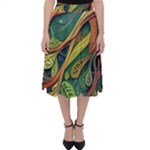 Outdoors Night Setting Scene Forest Woods Light Moonlight Nature Wilderness Leaves Branches Abstract Classic Midi Skirt