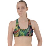 Outdoors Night Setting Scene Forest Woods Light Moonlight Nature Wilderness Leaves Branches Abstract Criss Cross Racerback Sports Bra