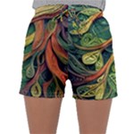 Outdoors Night Setting Scene Forest Woods Light Moonlight Nature Wilderness Leaves Branches Abstract Sleepwear Shorts