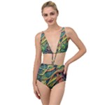Outdoors Night Setting Scene Forest Woods Light Moonlight Nature Wilderness Leaves Branches Abstract Tied Up Two Piece Swimsuit