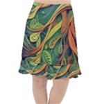 Outdoors Night Setting Scene Forest Woods Light Moonlight Nature Wilderness Leaves Branches Abstract Fishtail Chiffon Skirt
