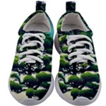 Pine Moon Tree Landscape Nature Scene Stars Setting Night Midnight Full Moon Kids Athletic Shoes