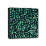 Squares cubism geometric background Mini Canvas 4  x 4  (Stretched)