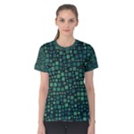 Squares cubism geometric background Women s Cotton T-Shirt