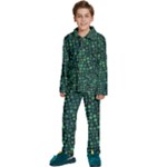 Squares cubism geometric background Kids  Long Sleeve Velvet Pajamas Set