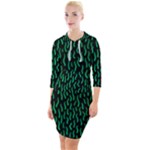 Confetti Texture Tileable Repeating Quarter Sleeve Hood Bodycon Dress