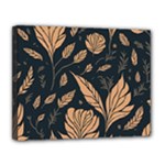Background Pattern Leaves Texture Canvas 14  x 11  (Stretched)