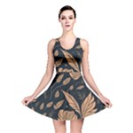 Background Pattern Leaves Texture Reversible Skater Dress