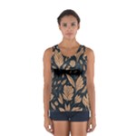 Background Pattern Leaves Texture Sport Tank Top 