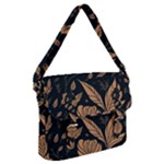 Background Pattern Leaves Texture Buckle Messenger Bag