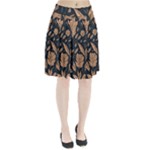 Background Pattern Leaves Texture Pleated Skirt