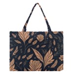 Background Pattern Leaves Texture Medium Tote Bag