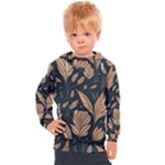 Background Pattern Leaves Texture Kids  Hooded Pullover