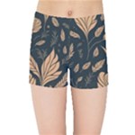 Background Pattern Leaves Texture Kids  Sports Shorts