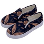 Background Pattern Leaves Texture Kids  Canvas Slip Ons