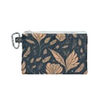 Background Pattern Leaves Texture Canvas Cosmetic Bag (Small)
