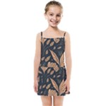 Background Pattern Leaves Texture Kids  Summer Sun Dress
