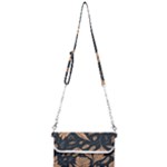Background Pattern Leaves Texture Mini Crossbody Handbag