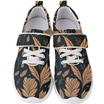 Background Pattern Leaves Texture Men s Velcro Strap Shoes