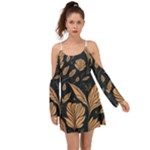 Background Pattern Leaves Texture Boho Dress