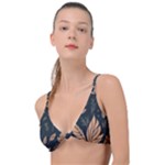 Background Pattern Leaves Texture Knot Up Bikini Top