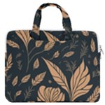 Background Pattern Leaves Texture MacBook Pro 13  Double Pocket Laptop Bag