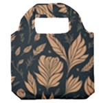Background Pattern Leaves Texture Premium Foldable Grocery Recycle Bag