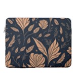 Background Pattern Leaves Texture 16  Vertical Laptop Sleeve Case With Pocket