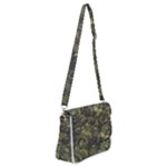 Green Camouflage Military Army Pattern Shoulder Bag with Back Zipper