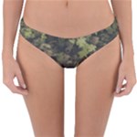 Green Camouflage Military Army Pattern Reversible Hipster Bikini Bottoms