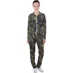 Green Camouflage Military Army Pattern Casual Jacket and Pants Set