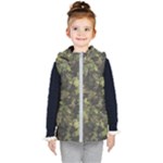 Green Camouflage Military Army Pattern Kids  Hooded Puffer Vest