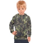 Green Camouflage Military Army Pattern Kids  Hooded Pullover