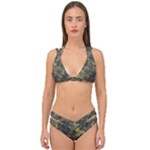 Green Camouflage Military Army Pattern Double Strap Halter Bikini Set