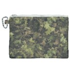 Green Camouflage Military Army Pattern Canvas Cosmetic Bag (XL)