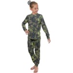 Green Camouflage Military Army Pattern Kids  Long Sleeve Set 