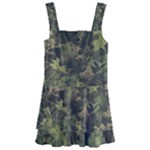 Green Camouflage Military Army Pattern Kids  Layered Skirt Swimsuit