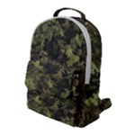 Green Camouflage Military Army Pattern Flap Pocket Backpack (Large)
